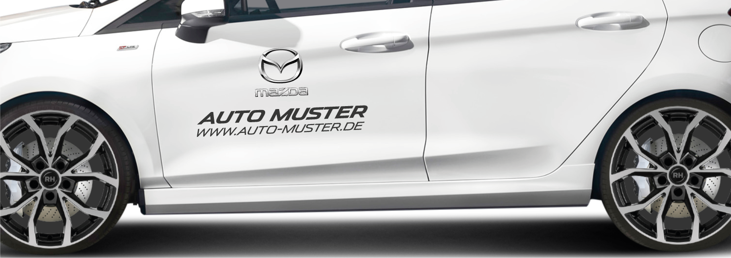 Türbeschriftung Mazda 2-zeilig 