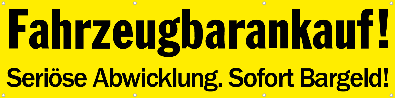 Spanntransparent "Barankauf" Gelbgrundig 